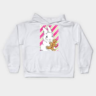 2013 Holiday ATC 5 - Bunny with Gingerbread Man Kids Hoodie